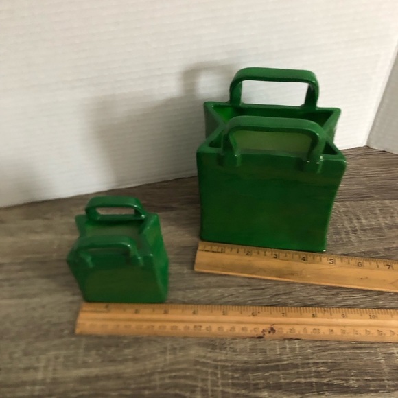 1980s Omnibus Ceramic Bag Vases - Picture 4 of 15